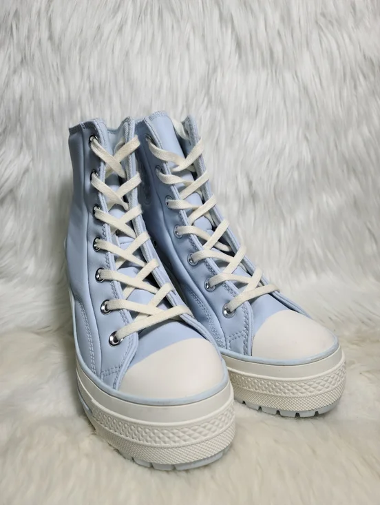 Converse Chuck Taylor All Star De Luxe Heel Blue Women 7 / Unisex 5 NEW - Picture 2 of 8